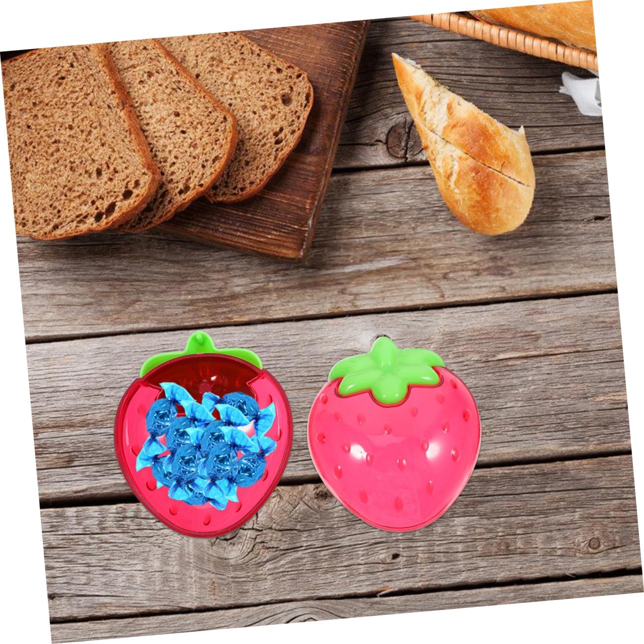 5pcs Mini Strawberry Shaped Candy Boxes for Party Favors