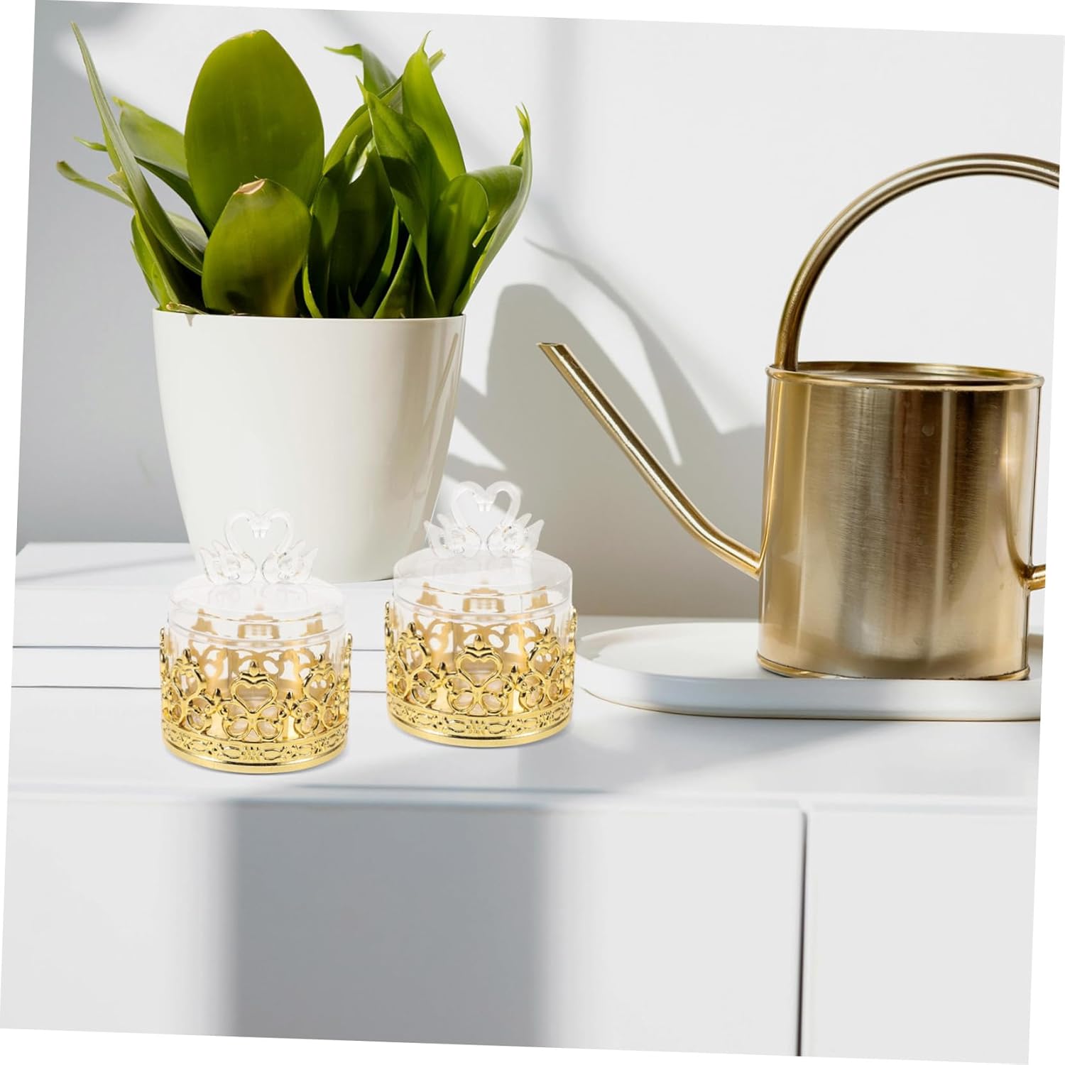 Unomor 12Pcs Clear Swan Candy Holder Party Favors Box