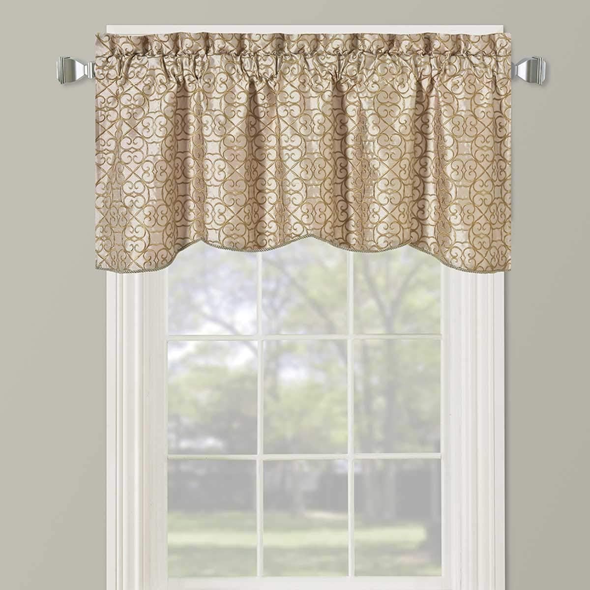 Royal Hotel Bedding Halifax Beige Valance 52x19