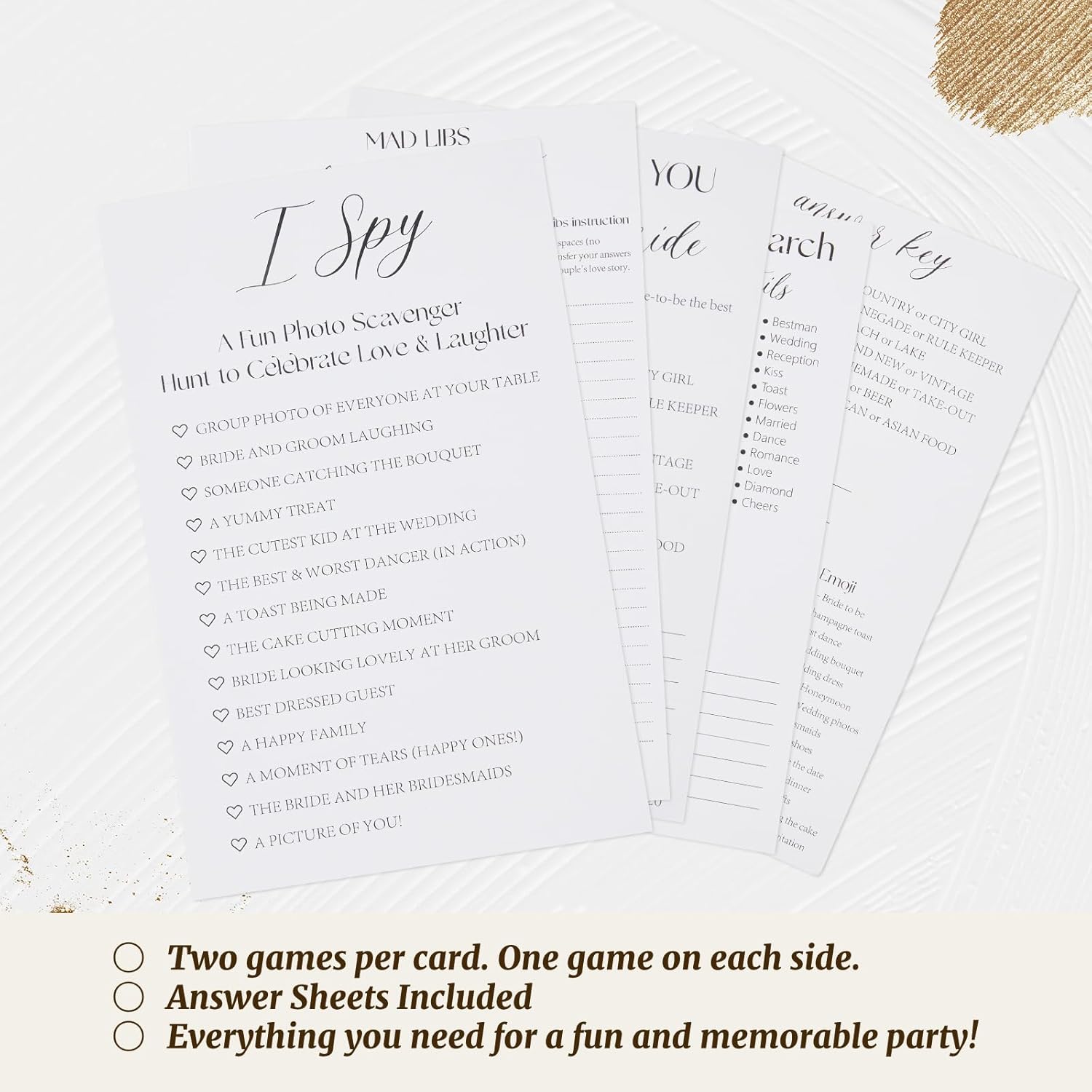 Leislite Bridal Shower Games for Guests