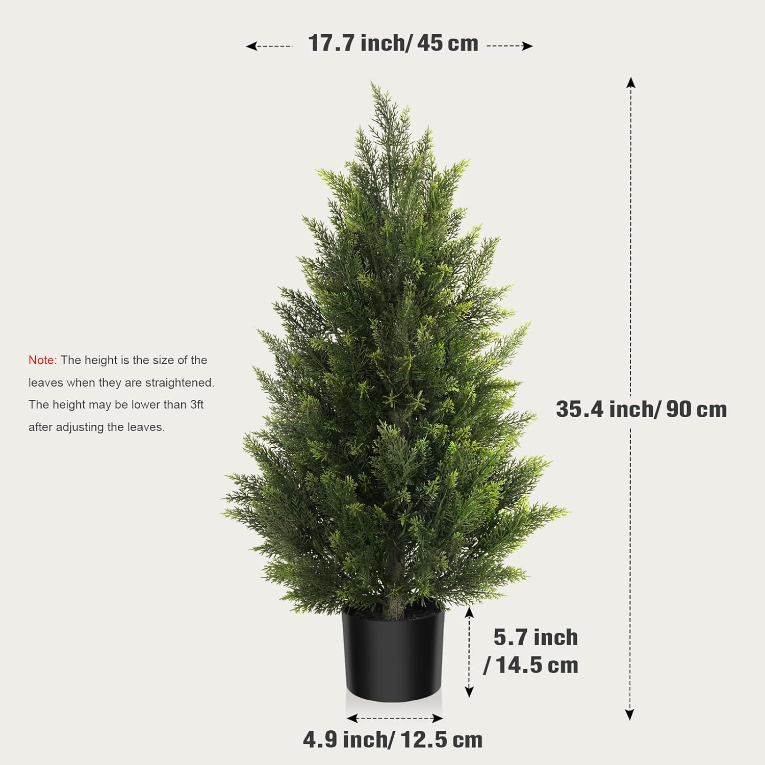 Vitalismo Outdoor Cedar Topiary Tree 3ft