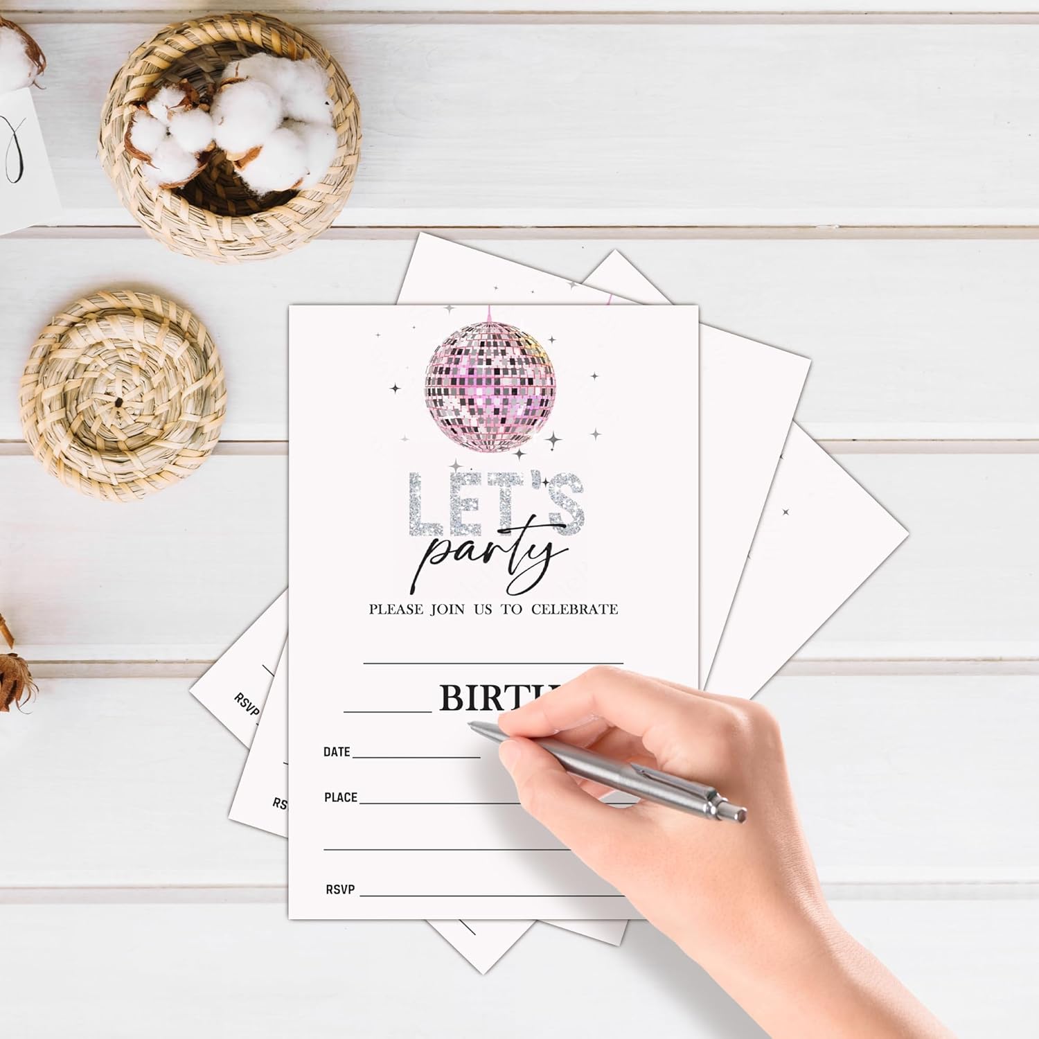 Geuro Disco Birthday Party Invitation Cards