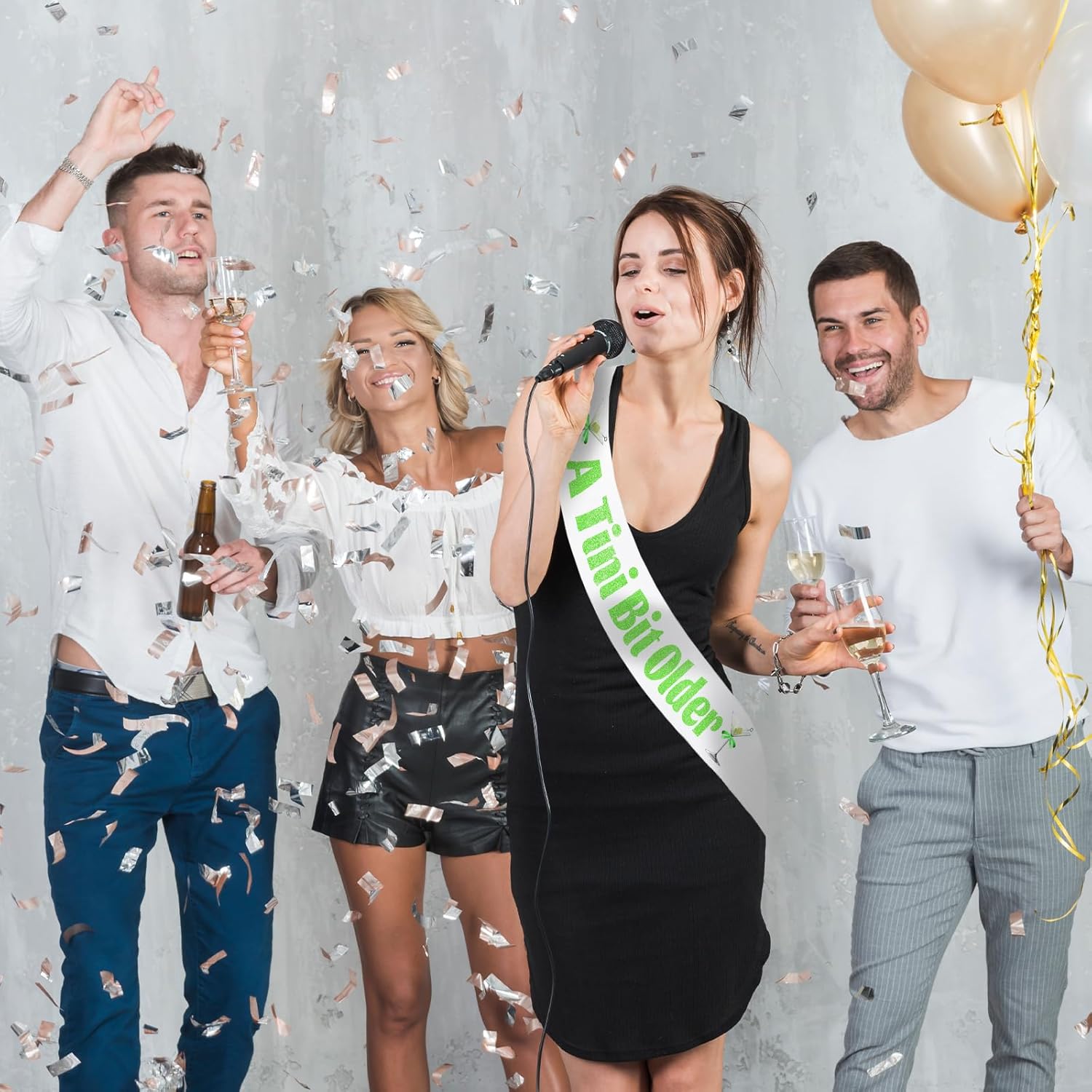Martini Green A Tini Bit Older Birthday Sash