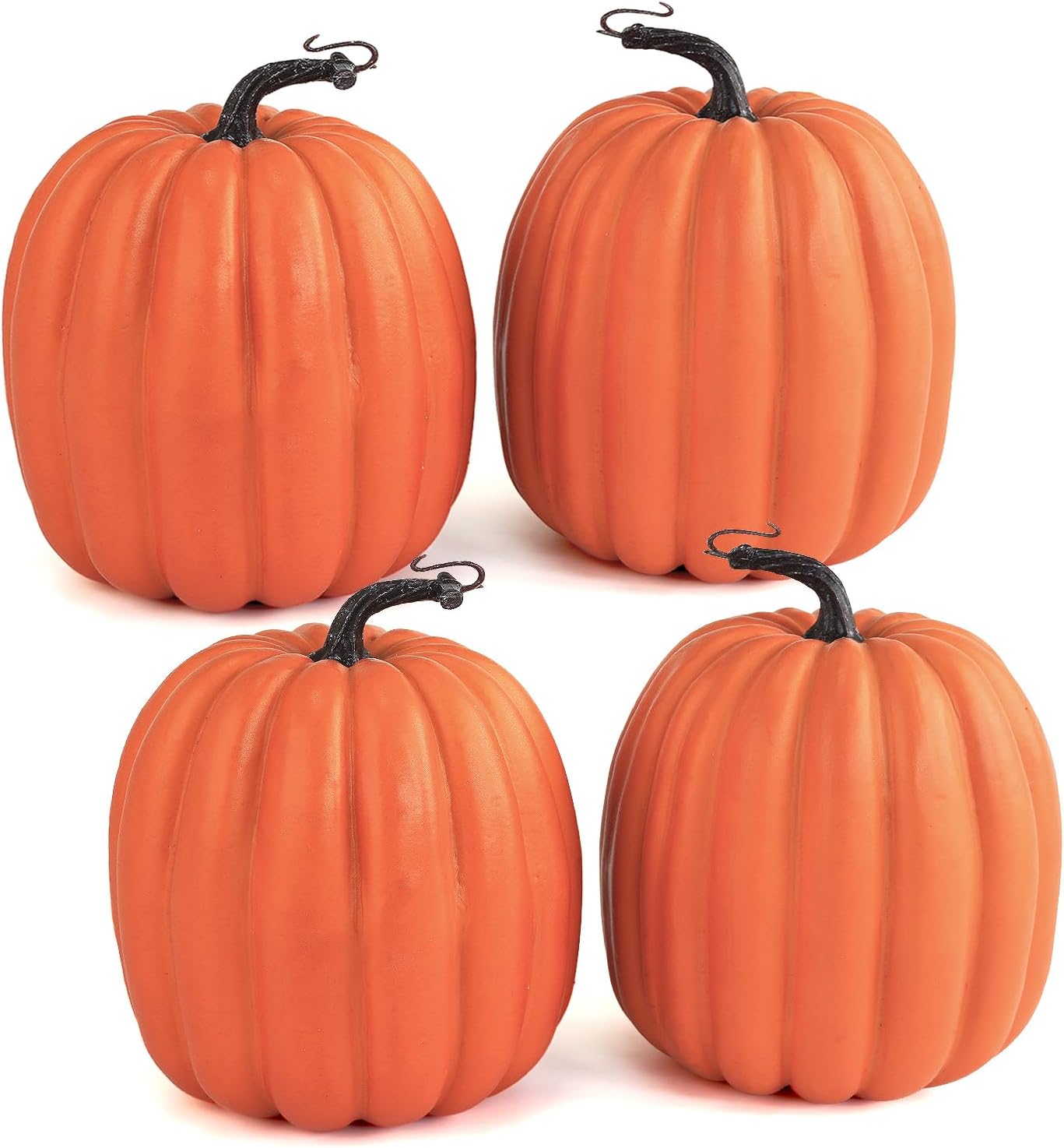 Artmag 6 Inch Artificial Pumpkins 4PCS for Fall Decor