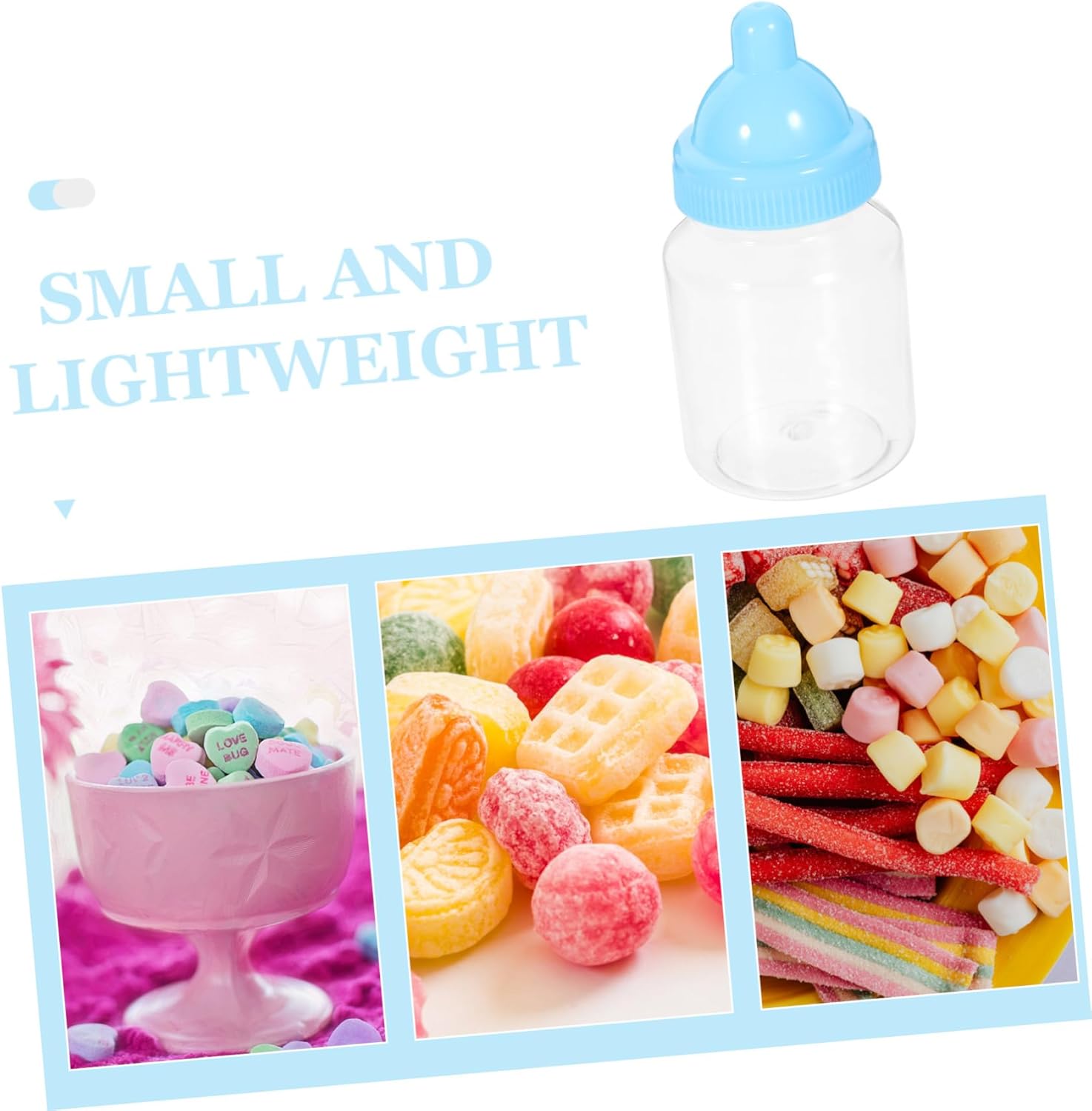 12Pcs Clear Plastic Candy Boxes Wedding Treat Holder for Parties