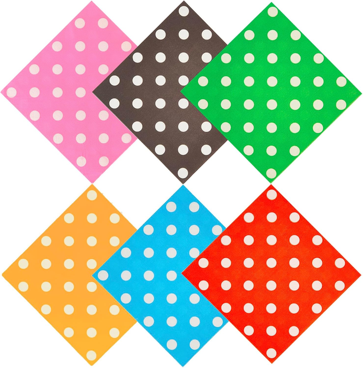 Jagrove Cocktail Napkins 120 Pack 2 Ply Rainbow Polka Dots Folded