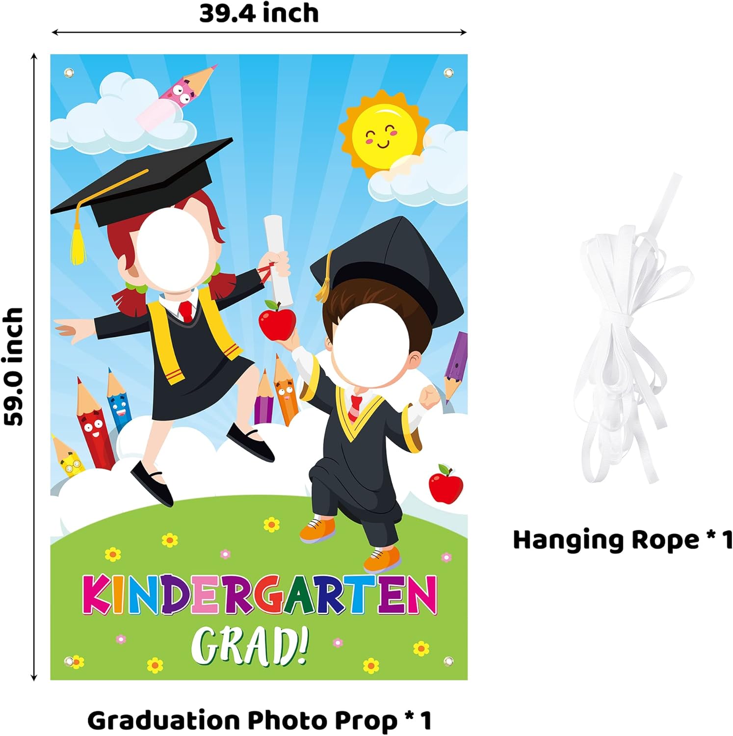 WATINC Kindergarten Graduation Photo Prop Frame