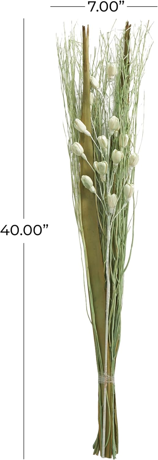 Deco 79 Dried Plant Branch Floral Bouquet Green