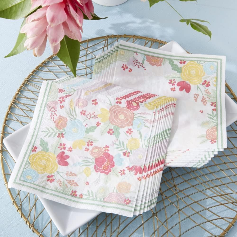 Kate Aspen 2 Ply Paper Napkins Set of 30 Garden Blooms