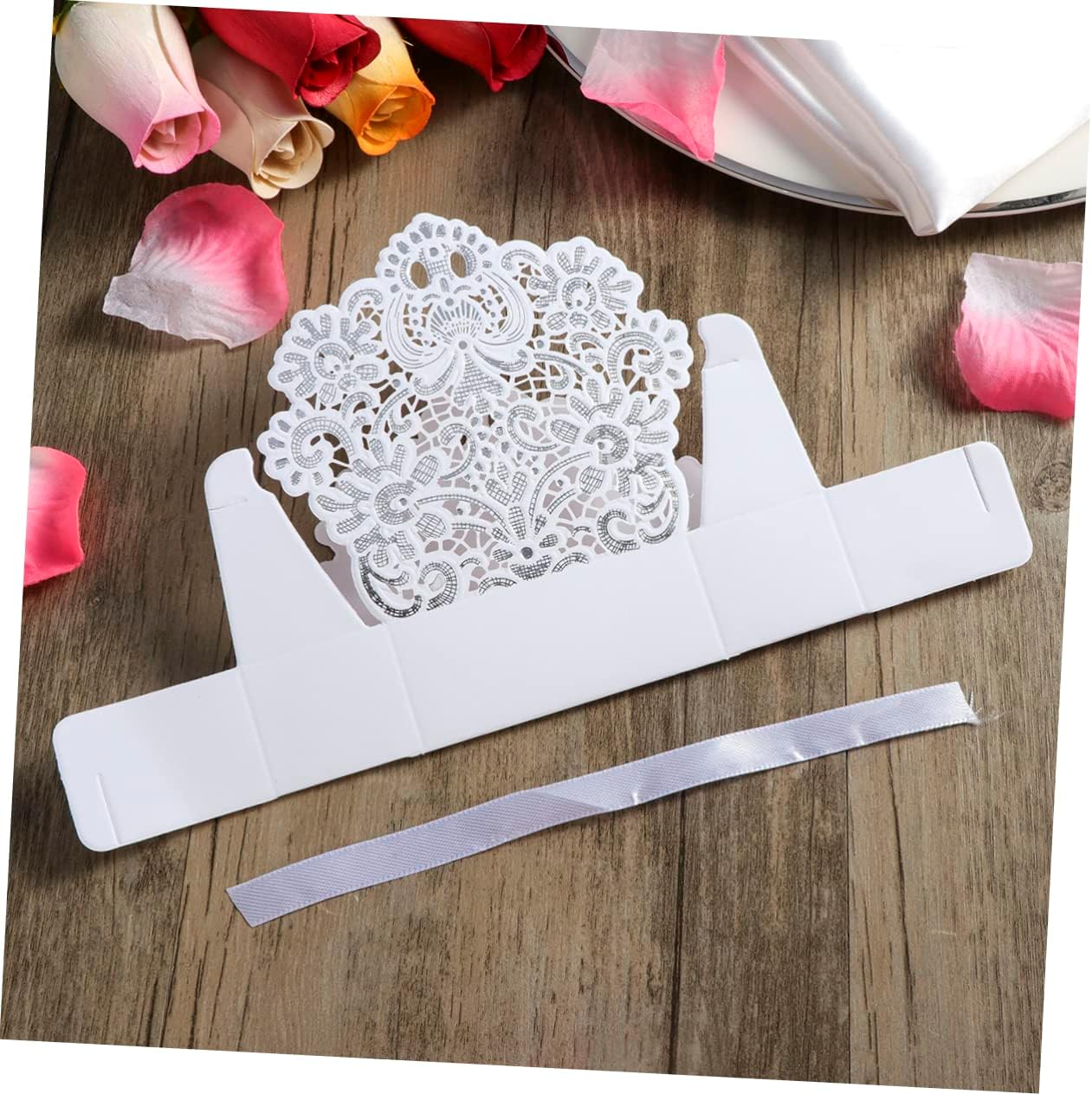PRETYZOOM Wedding Hollow Out Box 50pcs Candy Boxes For Party Favors