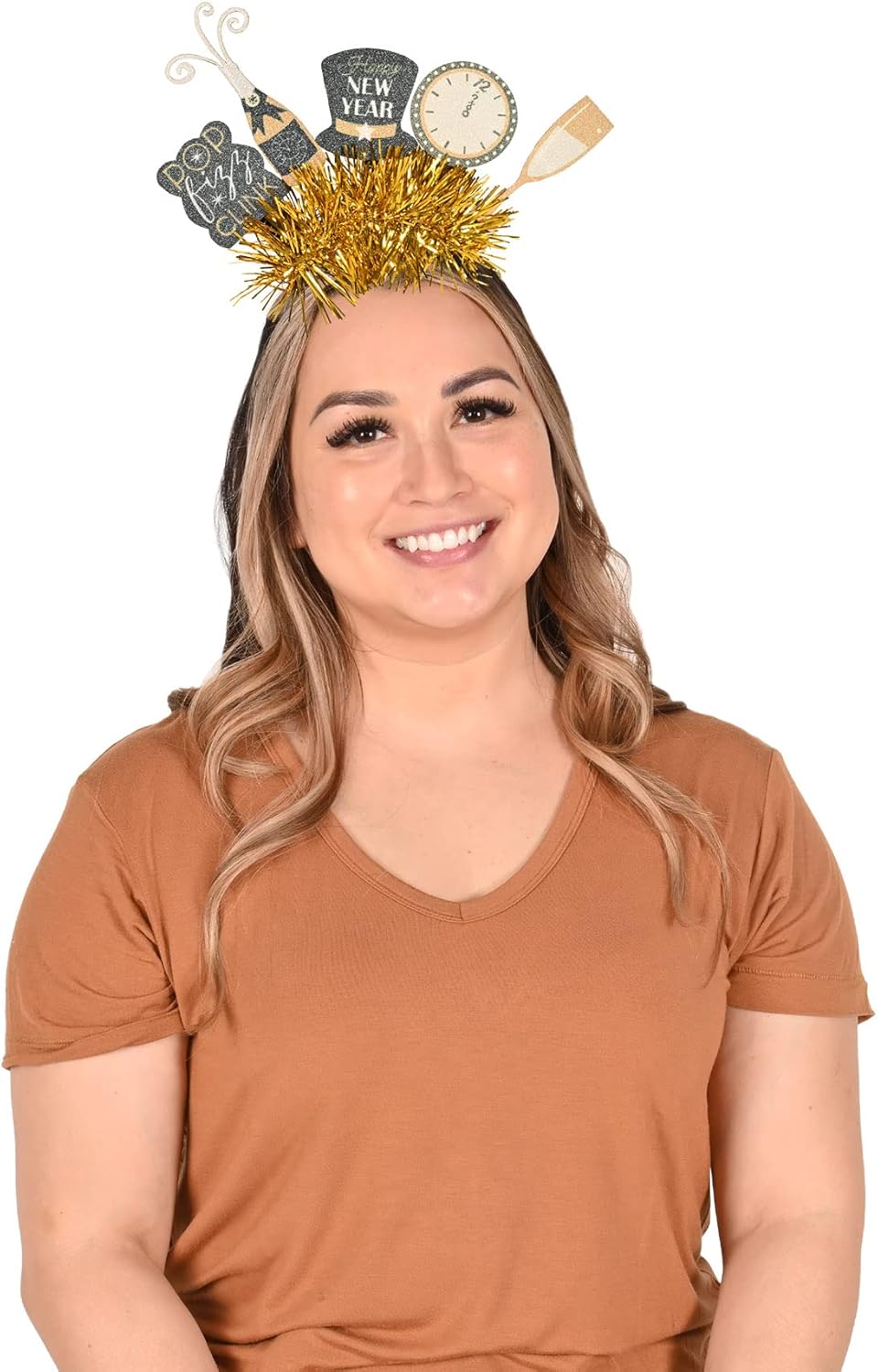 Beistle Happy New Year Headbands with Glitter and Stars