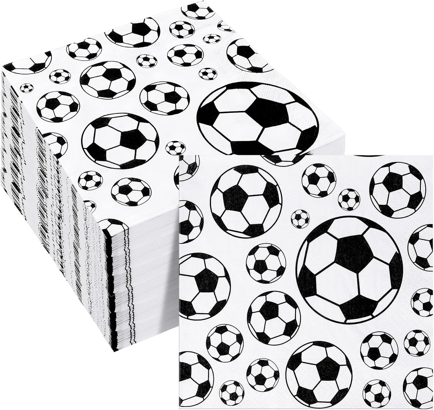 Hotop 50 Pcs Neon Soccer Party Napkins