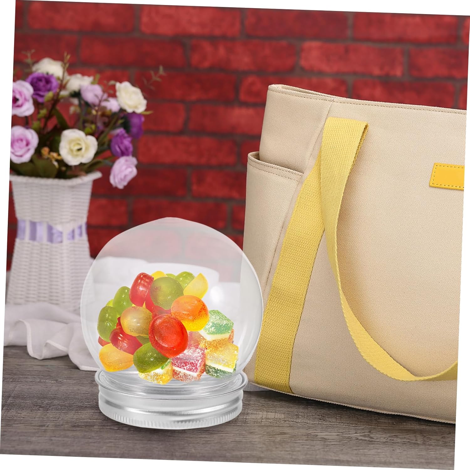 12pcs Candy Containers for DIY Water Globes with Aluminum Caps