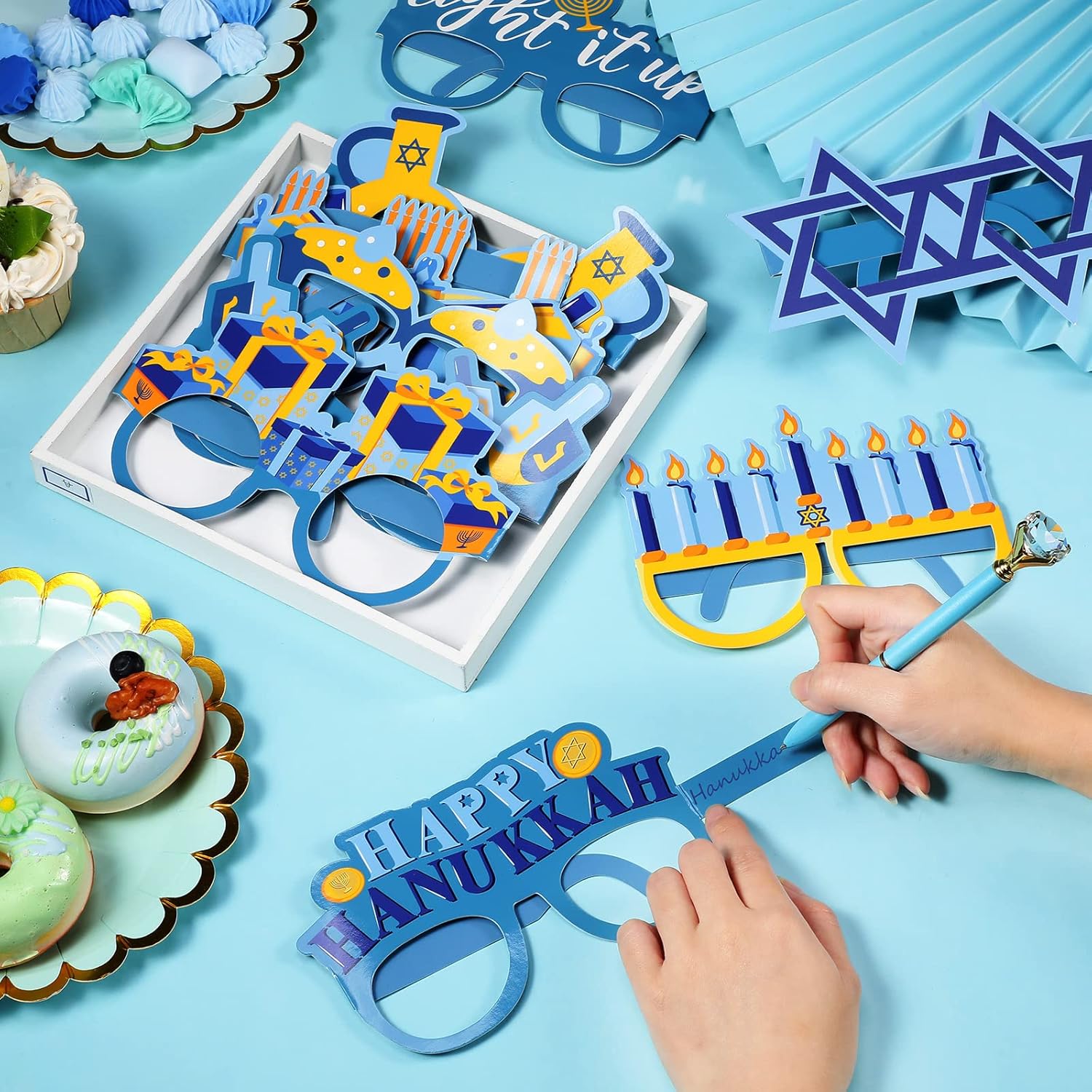 36 Pack Happy Hanukkah Party Eye Glasses Frame