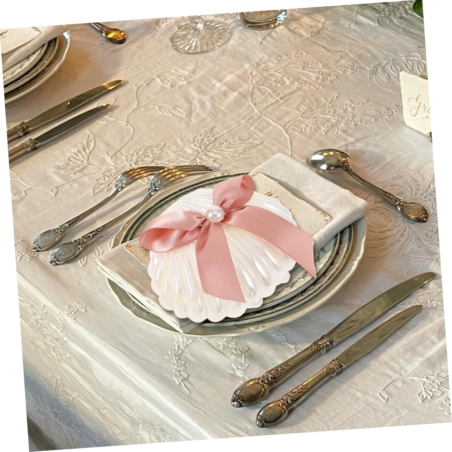PRETYZOOM 18pcs Shell Shape Candy Boxes for Weddings and Parties