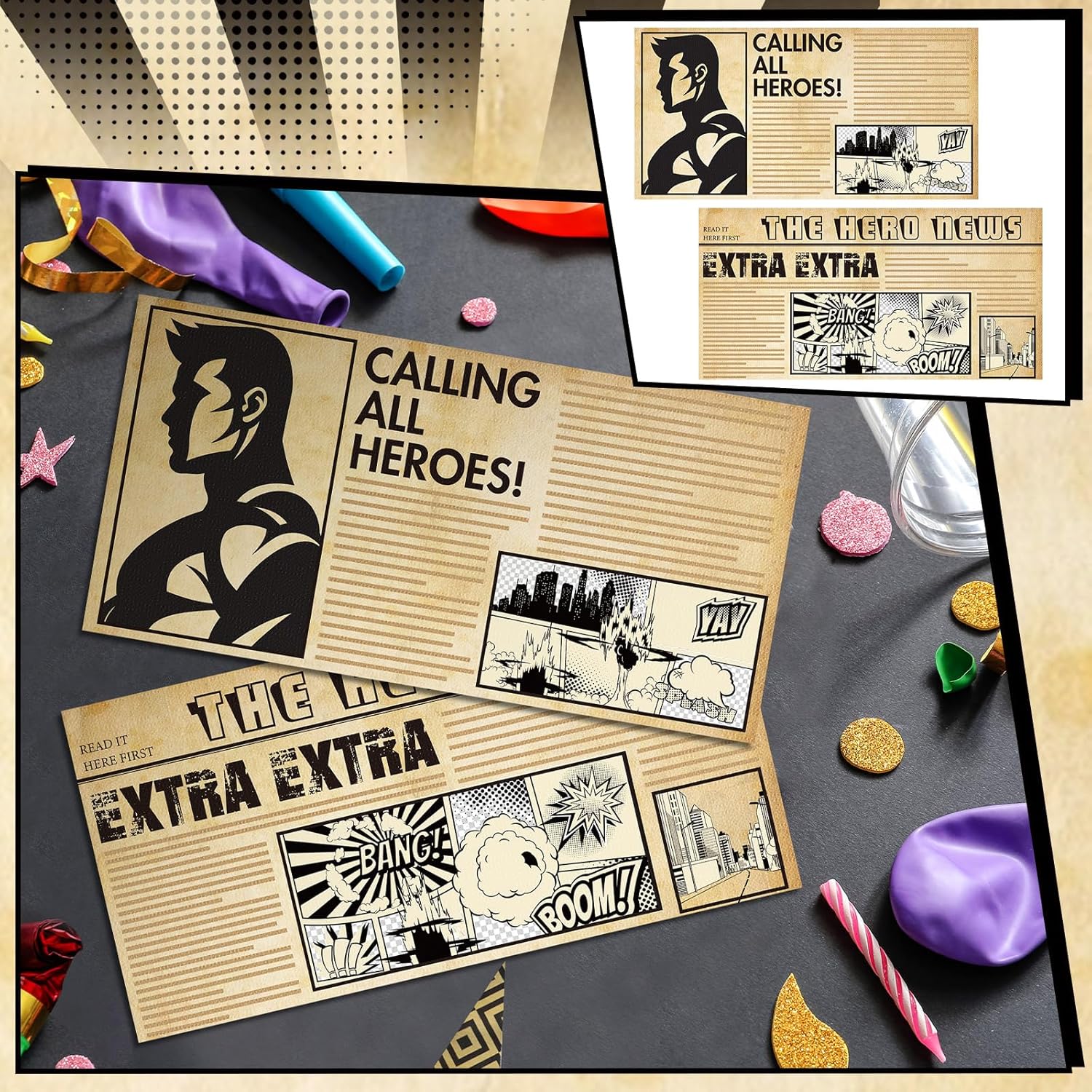 Crtiin 100 Pcs Hero Party Napkins