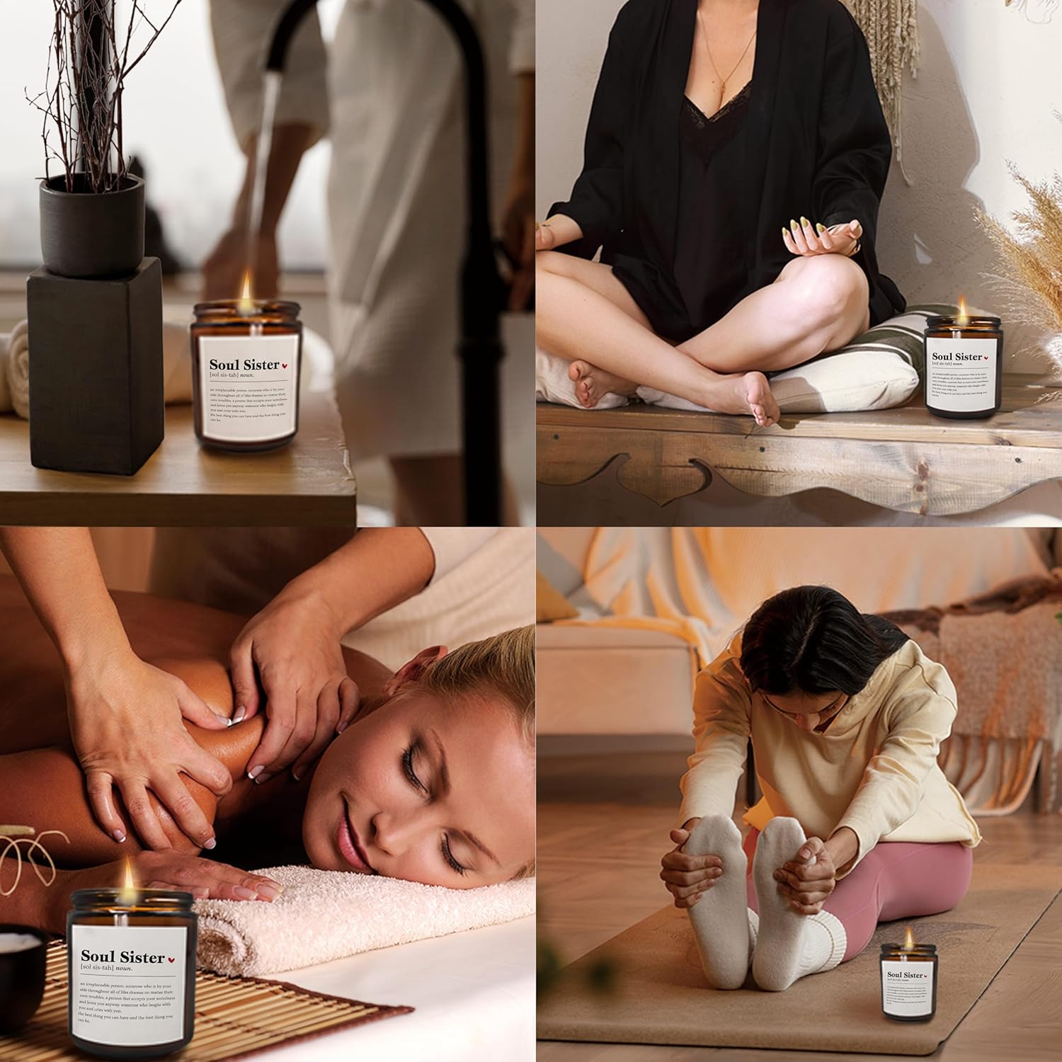 Manceng-zi Soul Sister Candle - Friendship Gift for Women