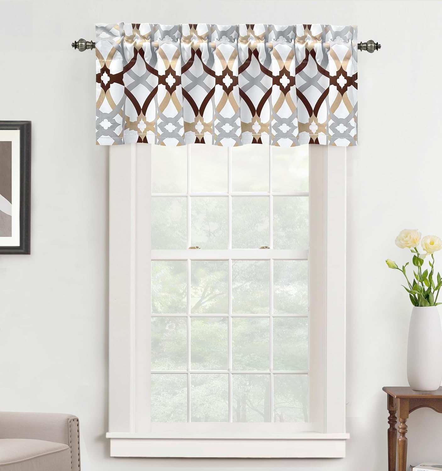 DriftAway Alexander Pattern Blackout Valance 52x14 Inches