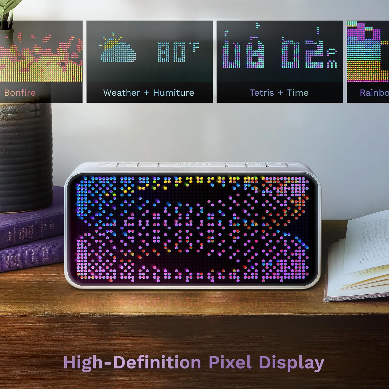 Dekala PixelRise Smart Alarm Clock for Bedroom