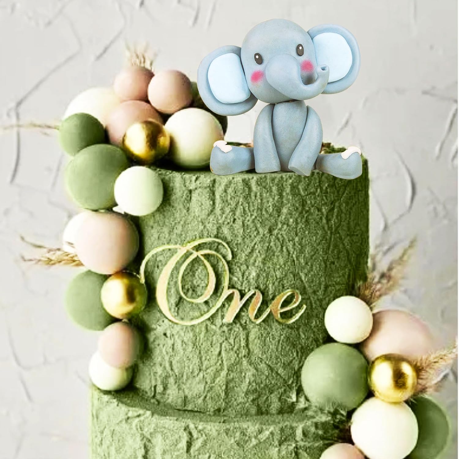 JeVenis Elephant Cake Decoration Wild Animal Party Decor