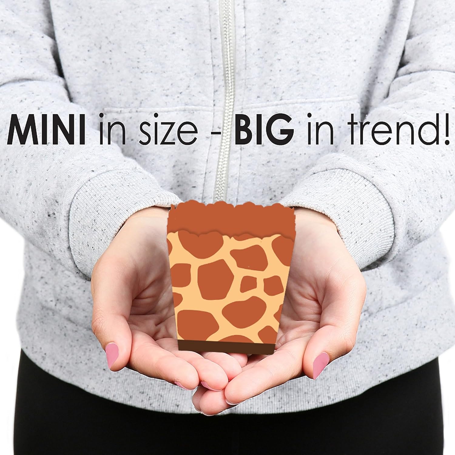 Big Dot of Happiness Giraffe Print Party Favor Boxes Set of 12