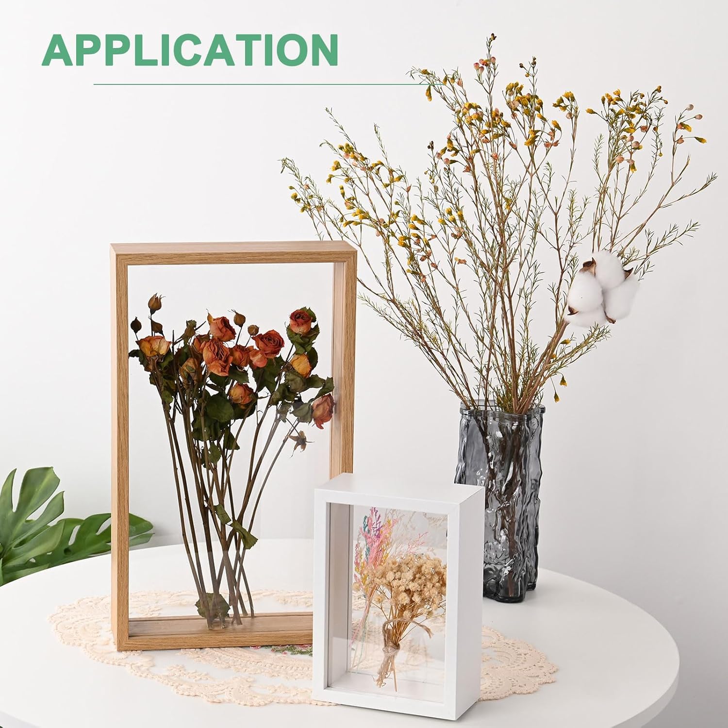 2-Pack Dried Flower Frame 6x6 Inch White