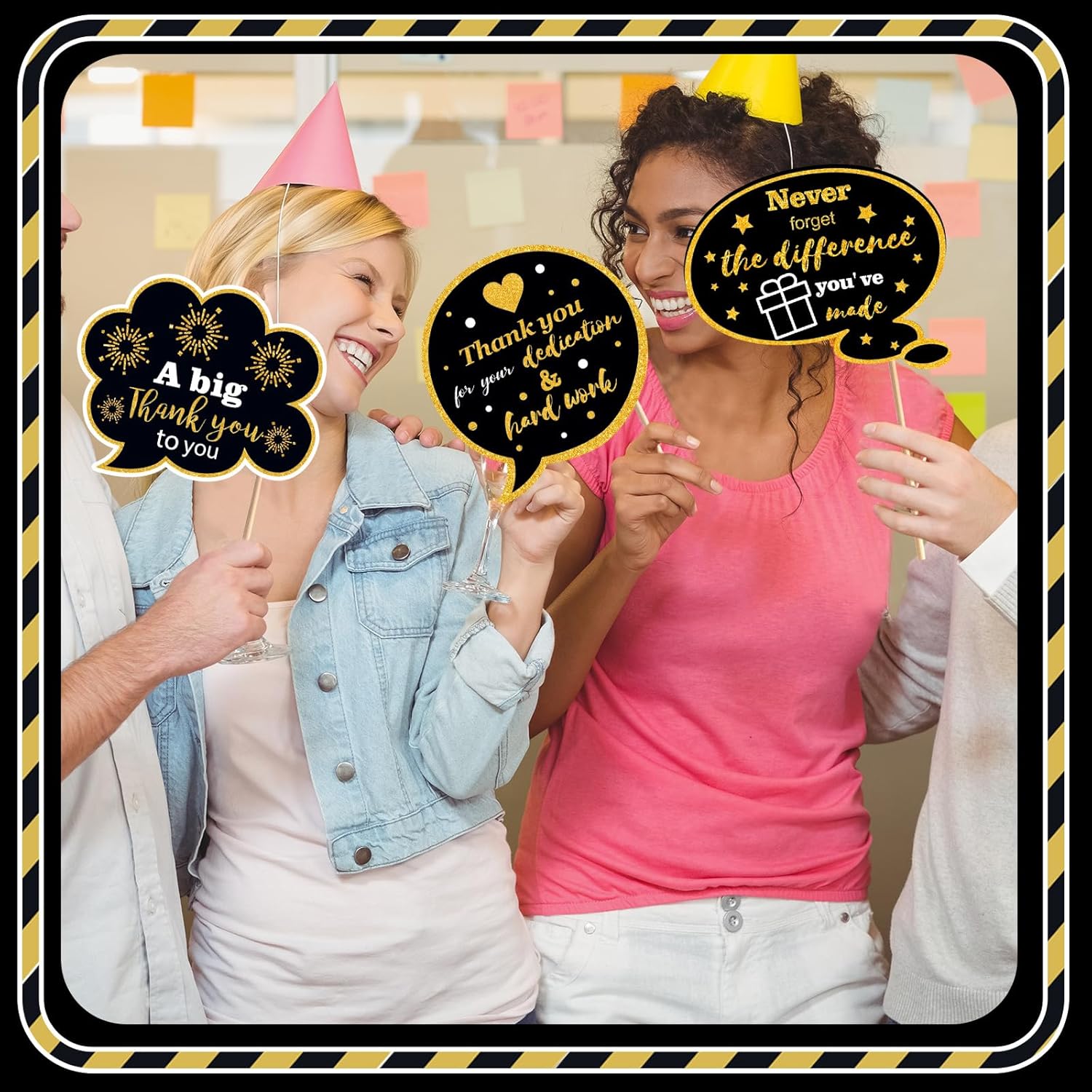 24 Pcs Thank You Photo Booth Props for Employee Appreciation Party