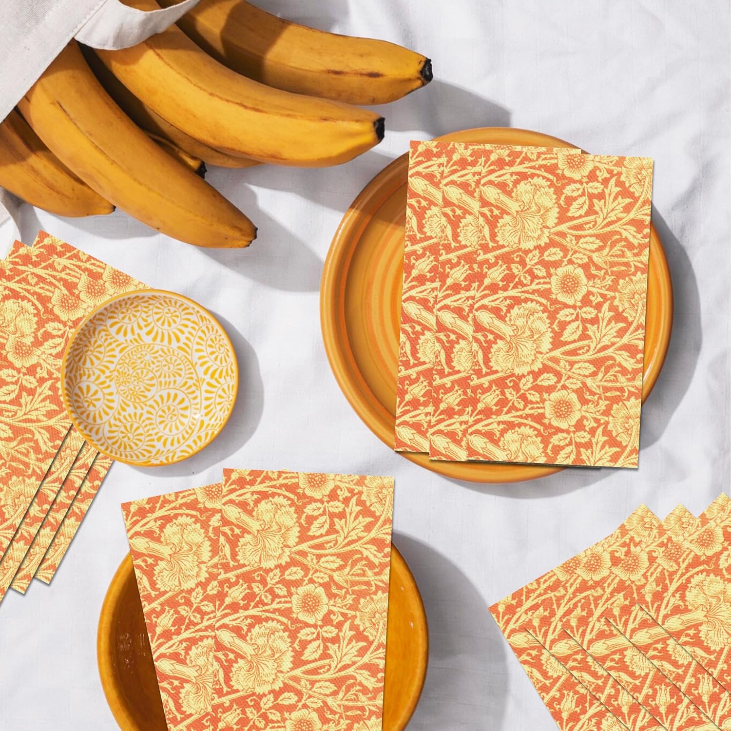 Vintage Floral Paper Napkins Set 80PCS