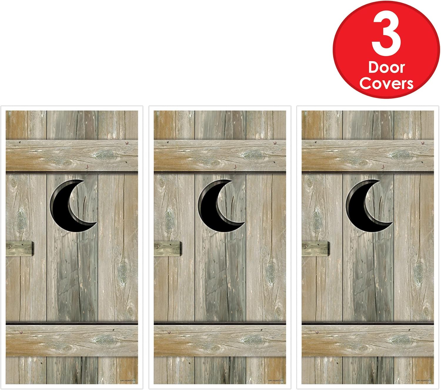 Beistle Western Outhouse Door Covers Set of 3 5x30