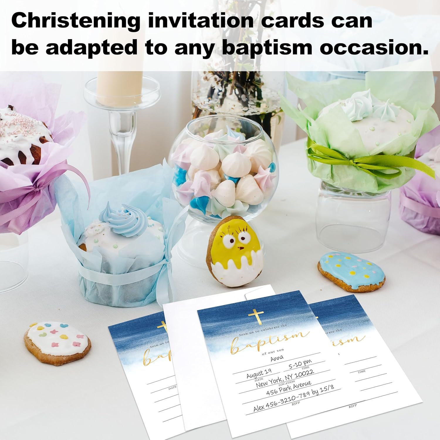 Baptism Invitation Set With Envelopes 25-12