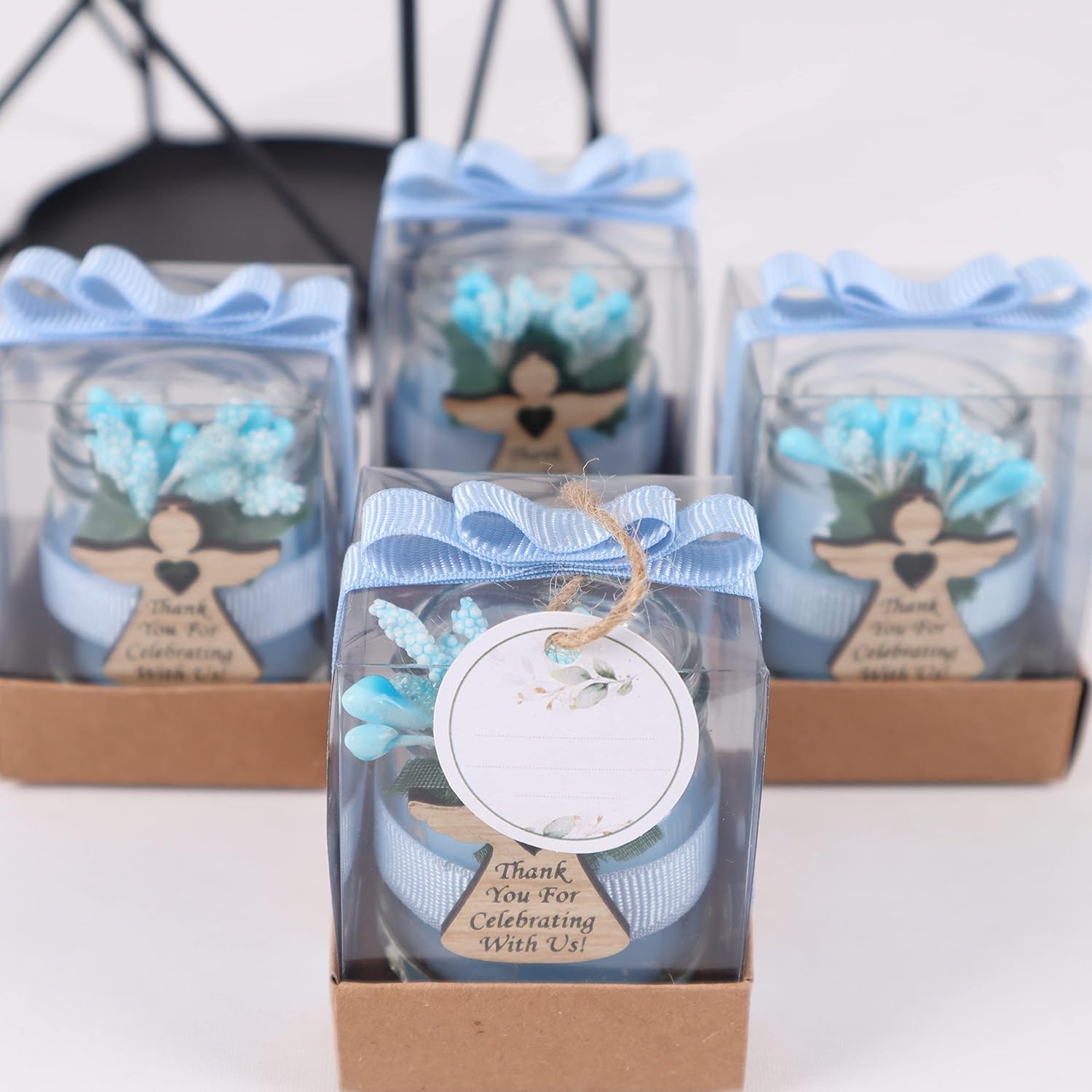 Glass Candle Jars for Baptism and First Communion Favors