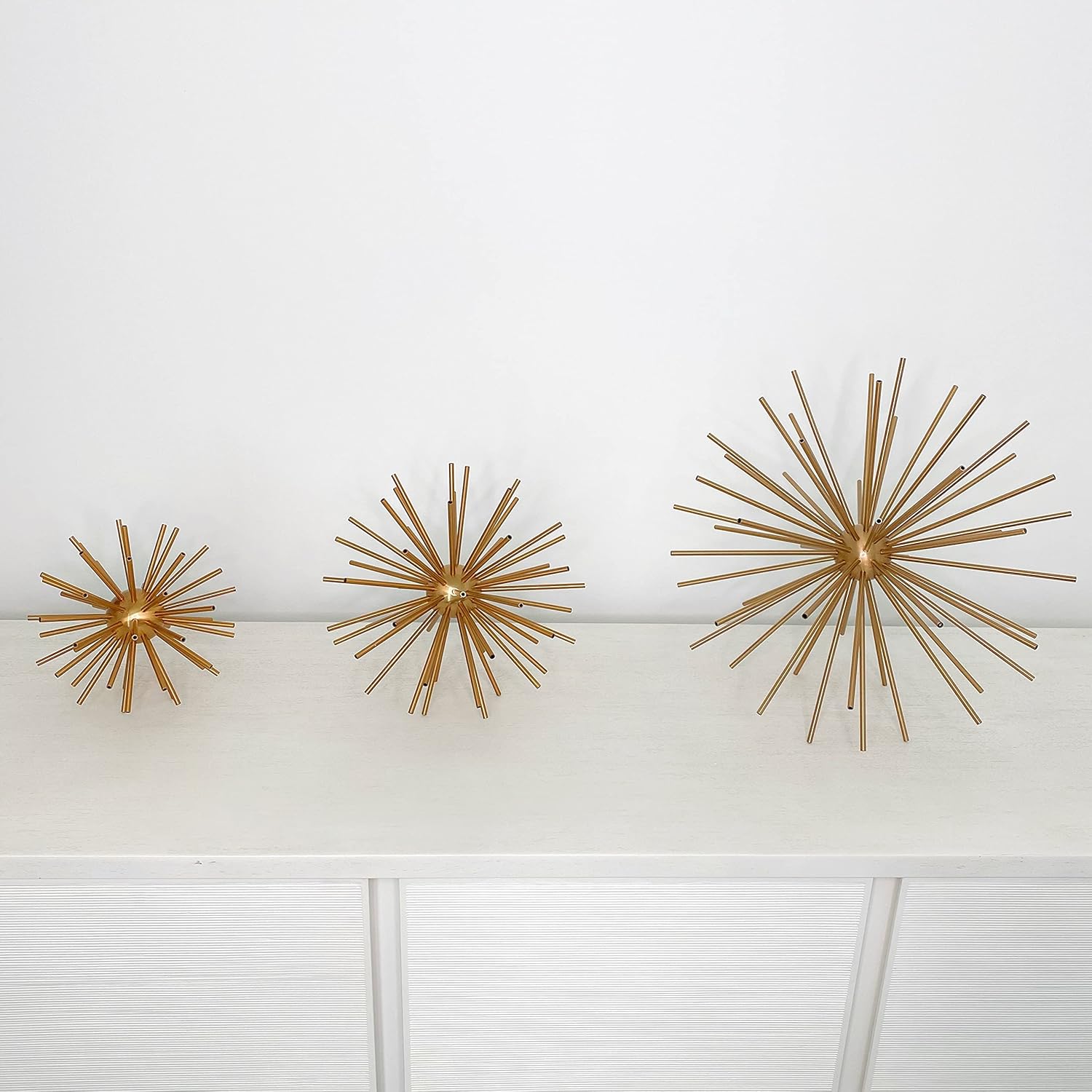 Ella Antique Gold Starburst Ball Large Console Decor