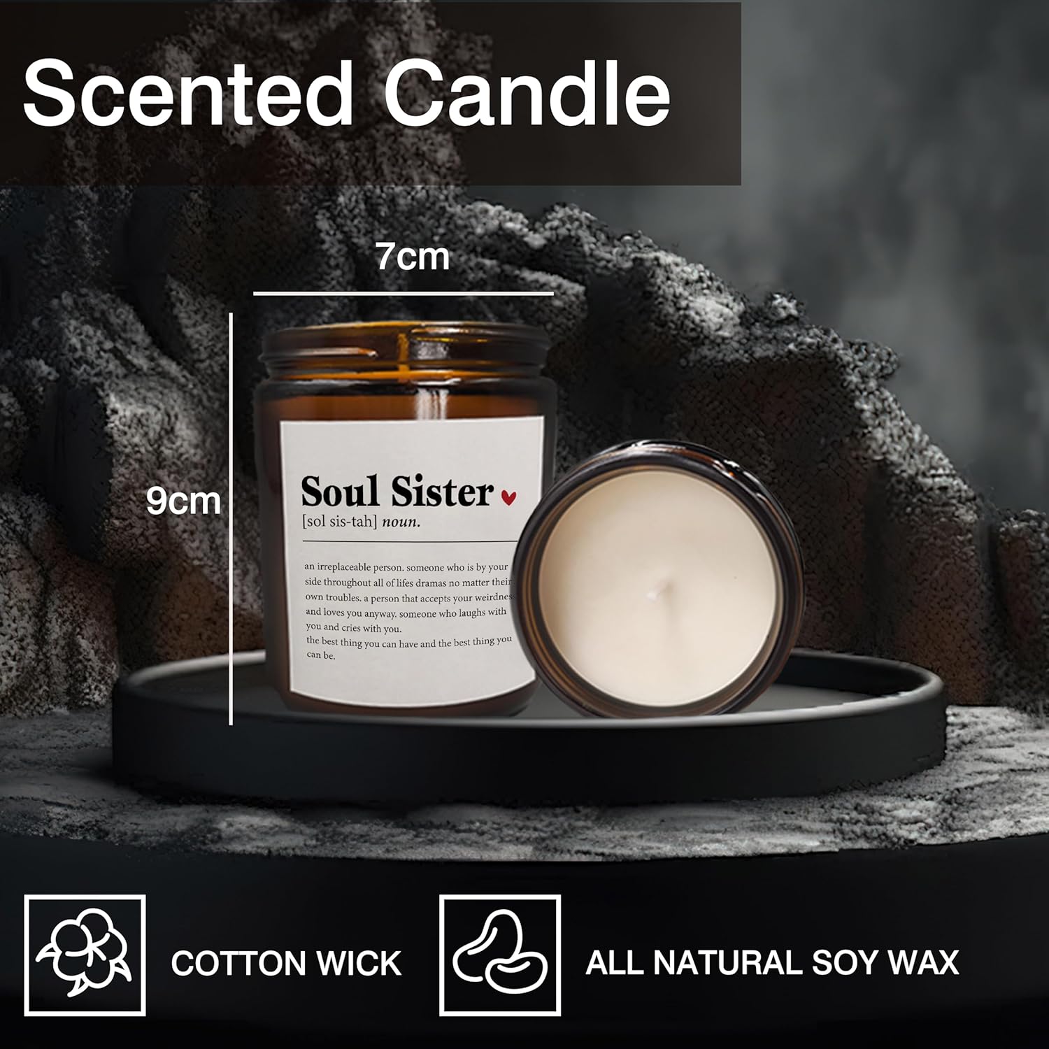 Manceng-zi Soul Sister Candle - Friendship Gift for Women
