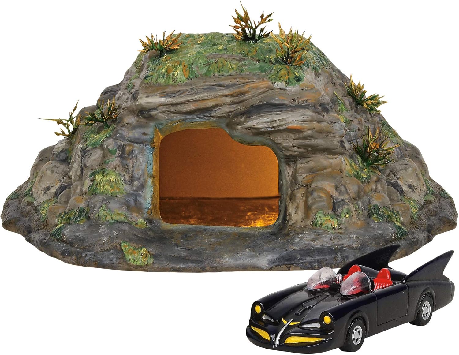 Department 56 DC Comics Batman Batcave and Batmobile Collectible Set