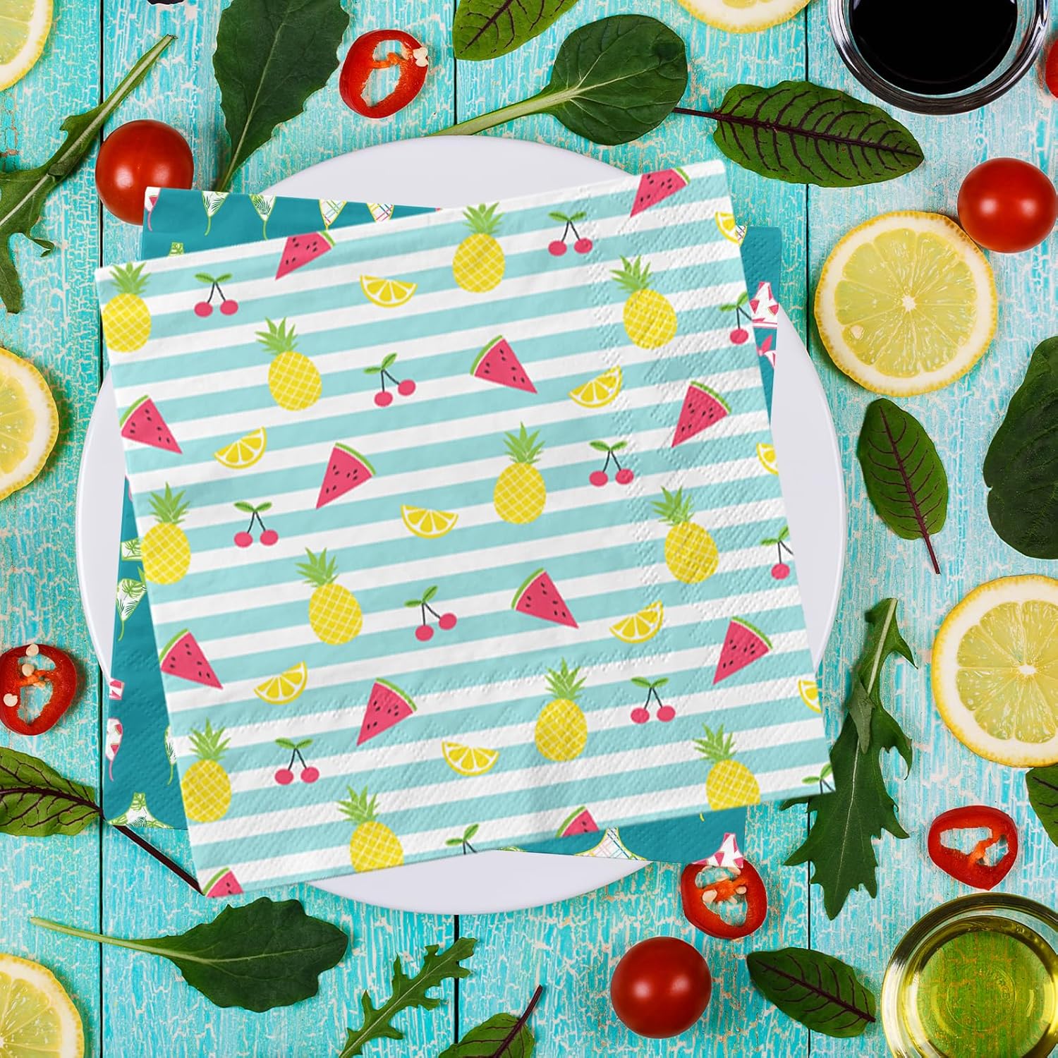 40pcs Summer Themed Napkins with Hello Summer Design