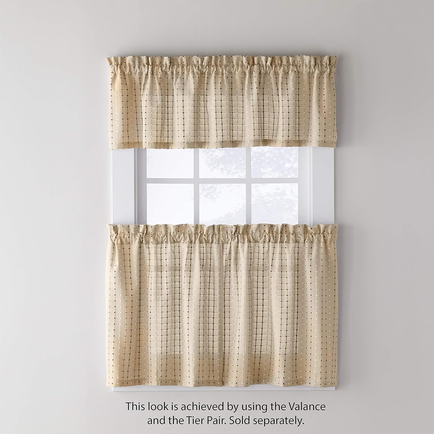 SKL Home Hopscotch Valance 58 in x 13 in Neutral