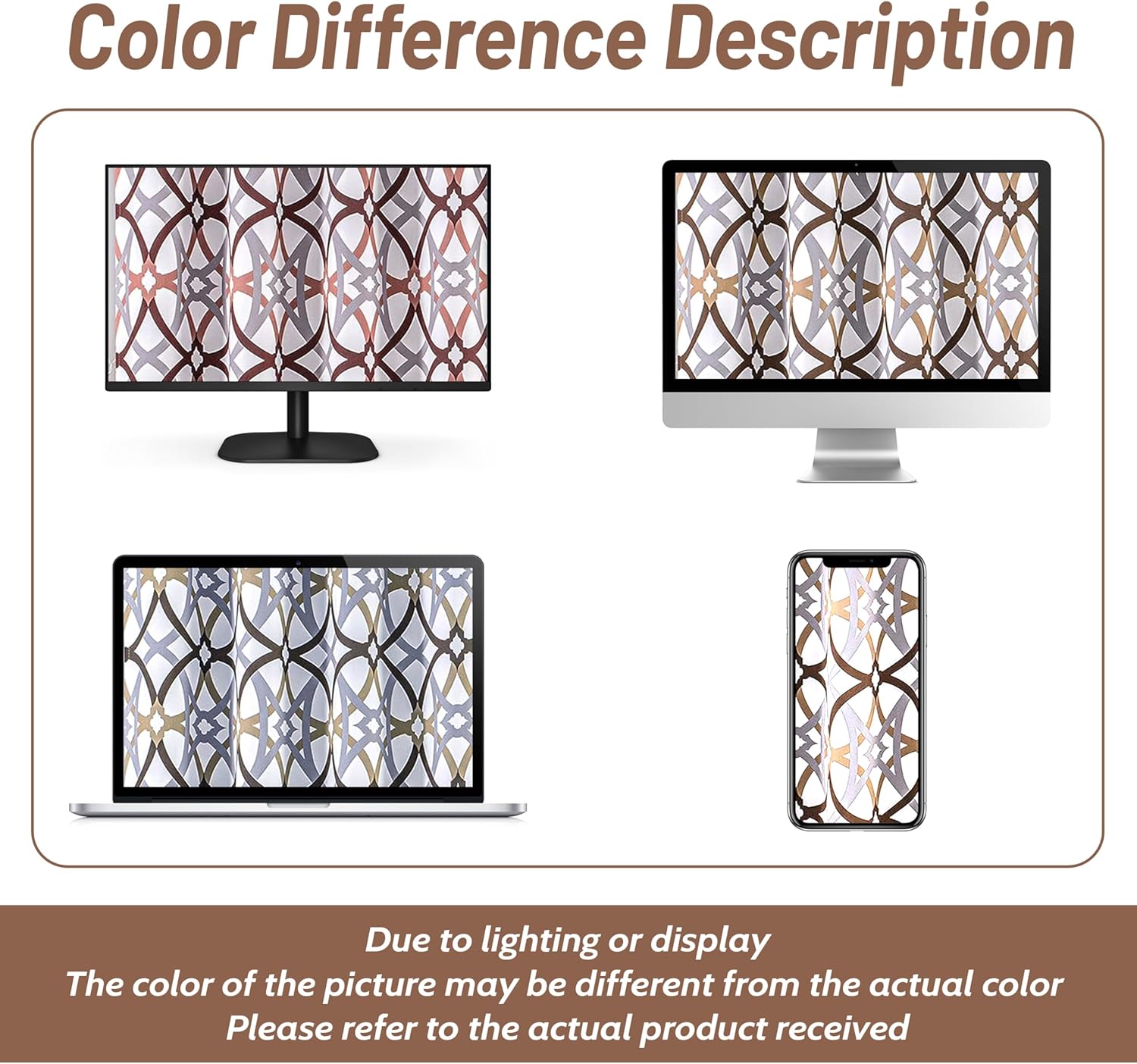 DriftAway Alexander Pattern Blackout Valance 52x14 Inches