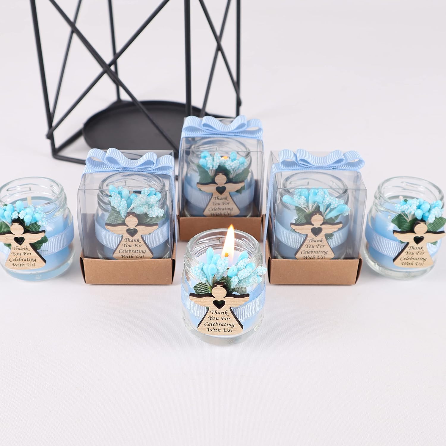 Glass Candle Jars for Baptism and First Communion Favors