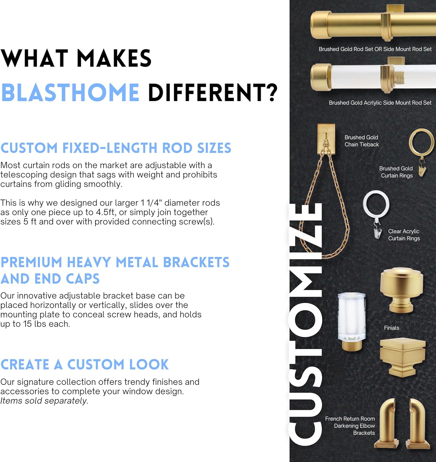 BlastHome Luxury Faceted Pillar Finials Set of Two