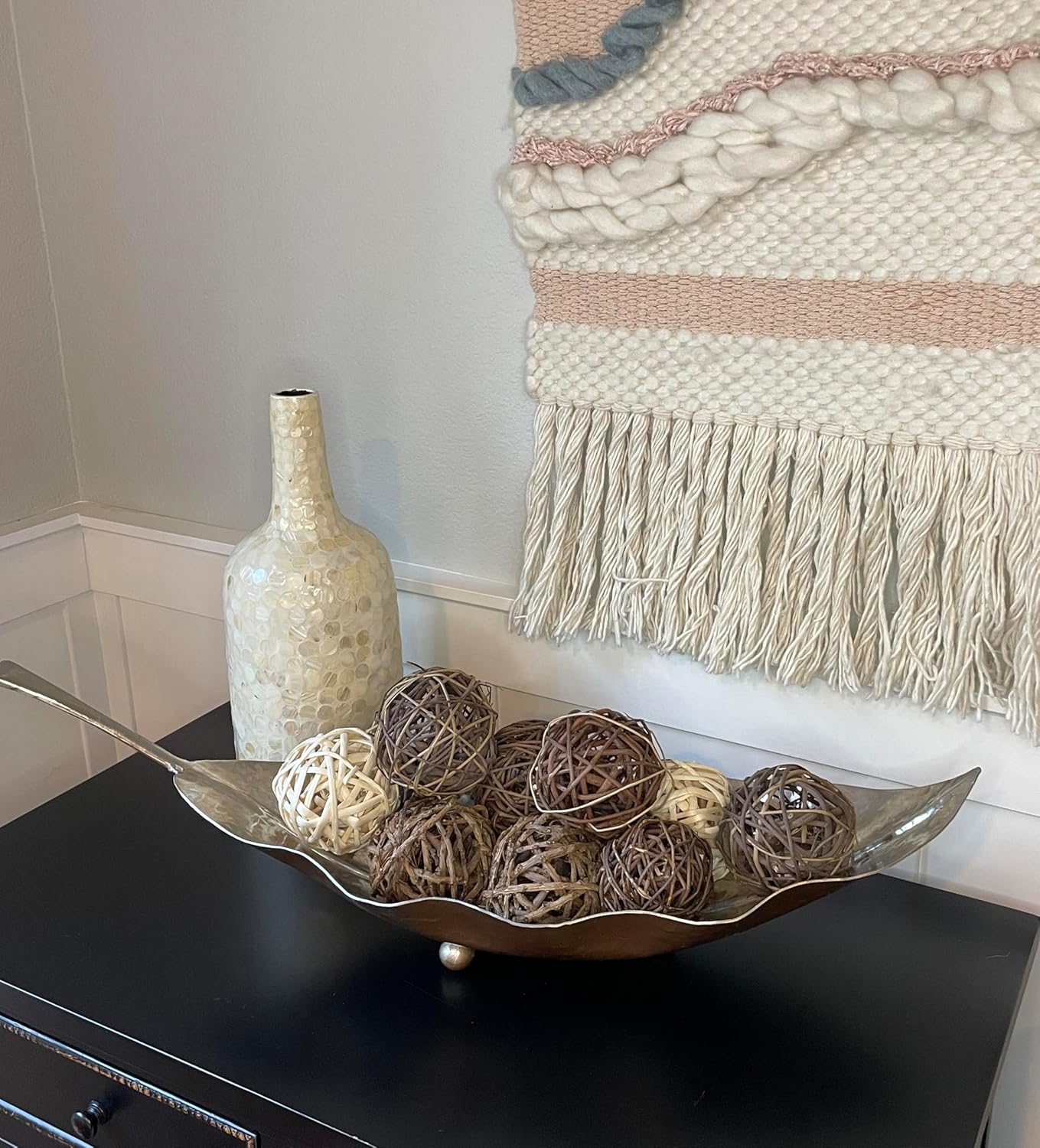 Bag of Brown Natural Wicker 4 Inch Twig Orbs - 9 Pieces