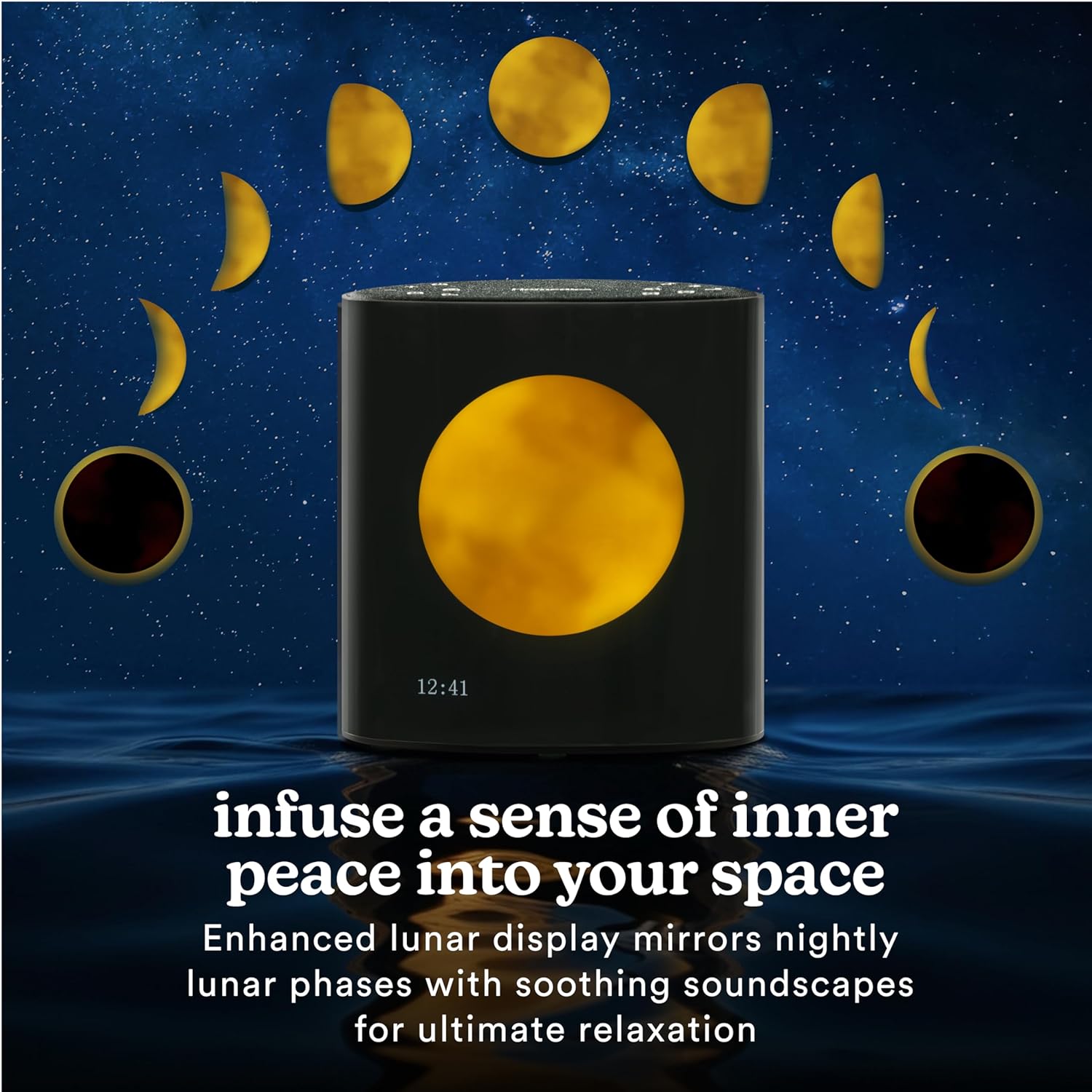 Homedics Sound Sleep Moon Dream Sound Machine and Alarm Clock with Bluetooth
