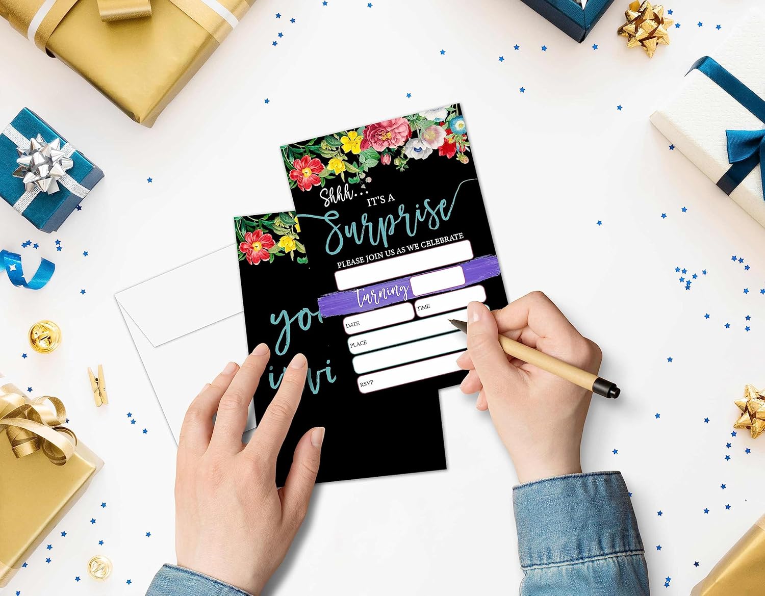 OICPYD Surprise Birthday Invitations Set