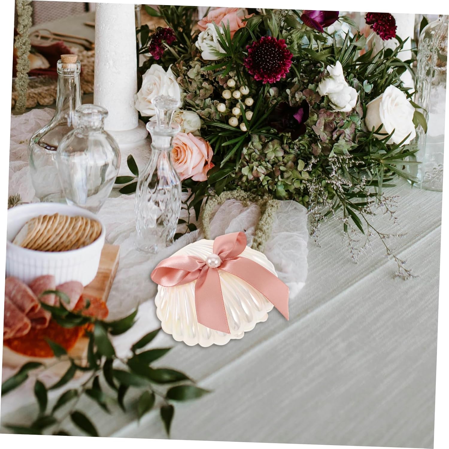 PRETYZOOM 30pcs Shell Shape Candy Boxes for Wedding and Party Favors
