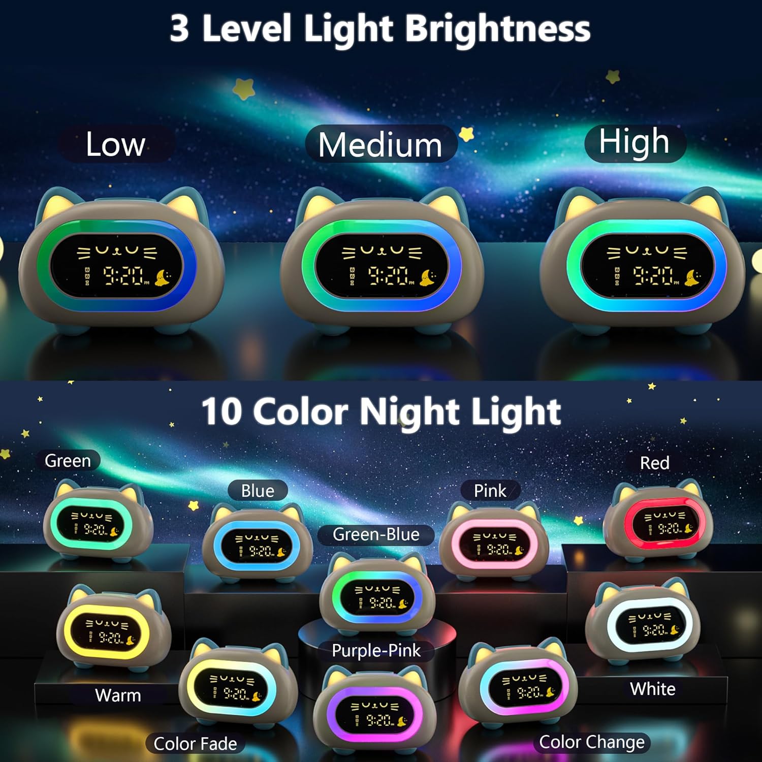 ANALOI Alarm Clock with Dual Alarm and Night Light
