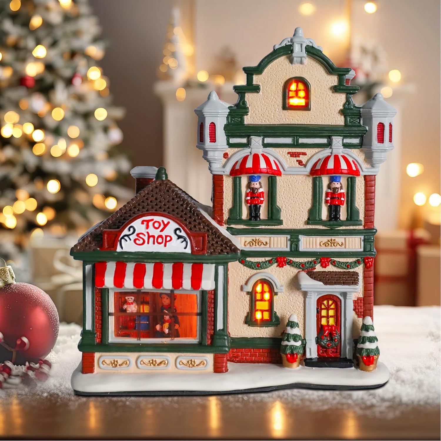 VCUTEKA Gingerbread House Christmas Decor Indoor