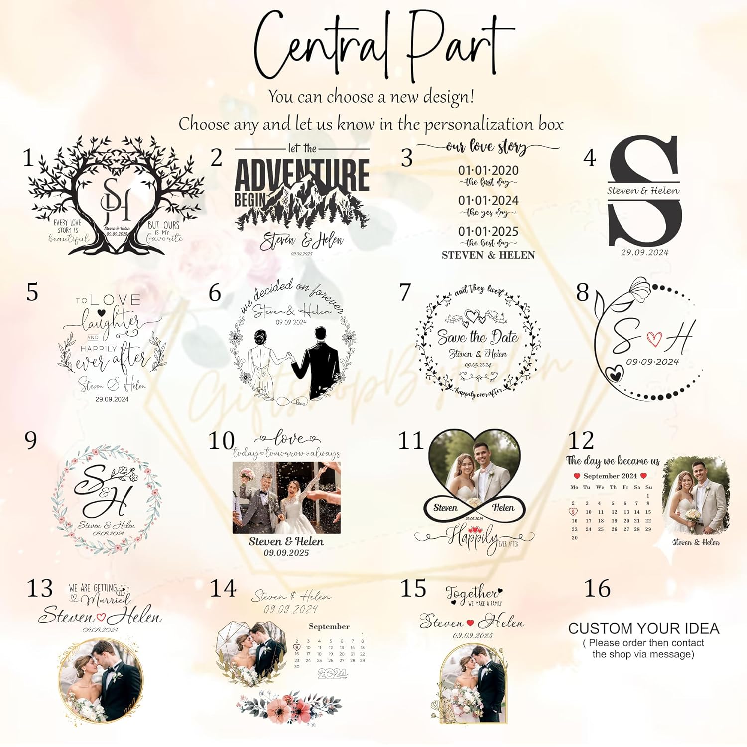 Wedding Unity Sand Ceremony Set Heart 3