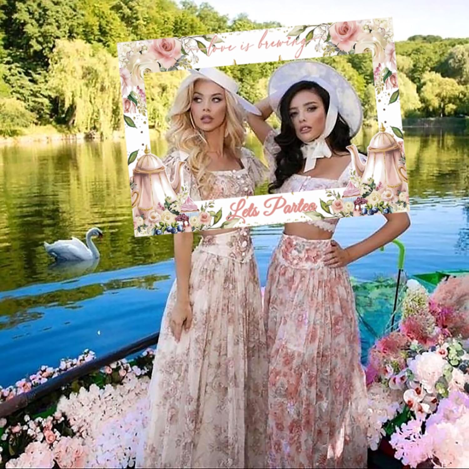 LaVenty Tea Party Photo Booth Props Frame