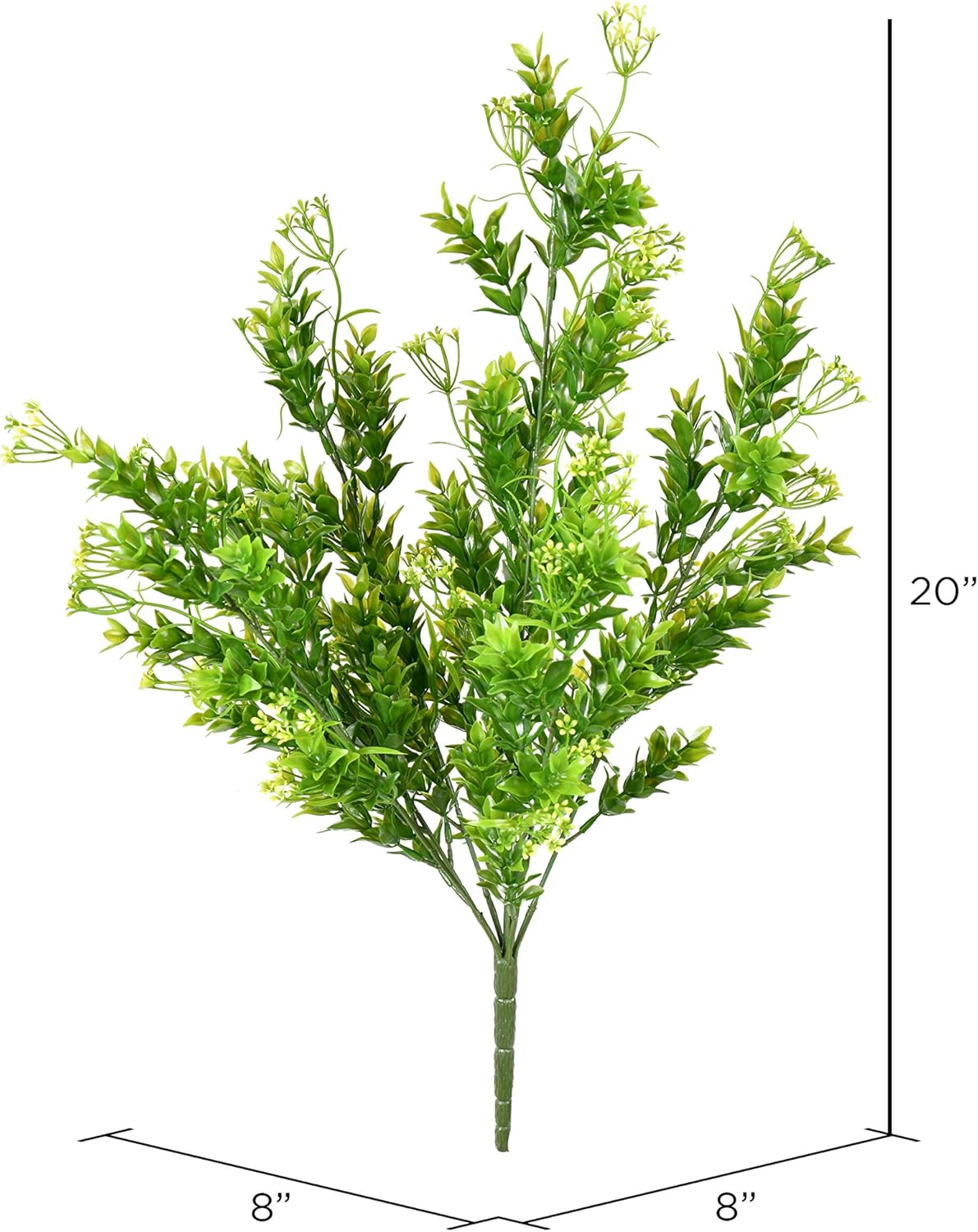 Vickerman Artificial Green Spirea Bush 20 Inches UV Resistant