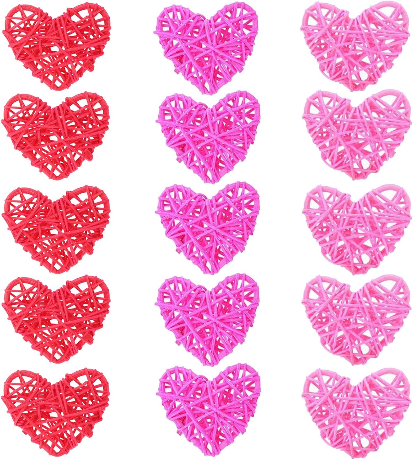 Kubert Natural Wicker Heart Shaped Decorative Balls