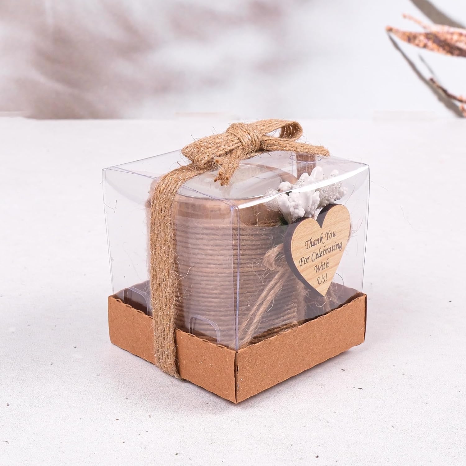 HTF Pack of 10 Wooden Tealight Candle Holders
